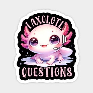 I Axolotl Questions Dispatcher Gift for 911 Thin Gold Line First Responders Magnet