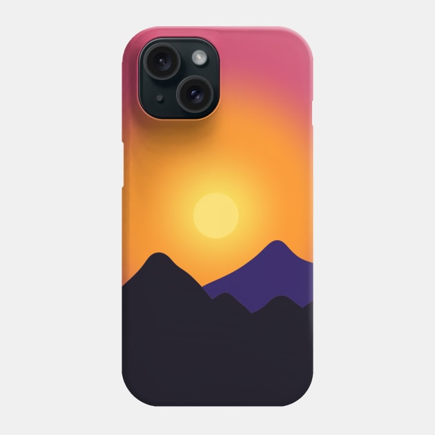 Sunset mountains Phone Case by pepques