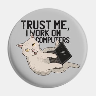 Computer Cat Pin