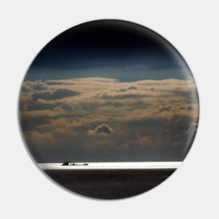 Sealight - clouds over The Wash as a ship moves along the coast near Hunstanton, Norfolk Pin