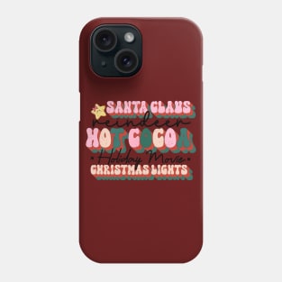 Santa Claus Reindeer Hot Cocoa Holiday Movie Christmas Lights Phone Case