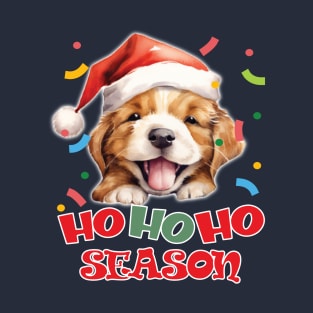 Puppy Retriever Merry Christmas 2024 T-Shirt