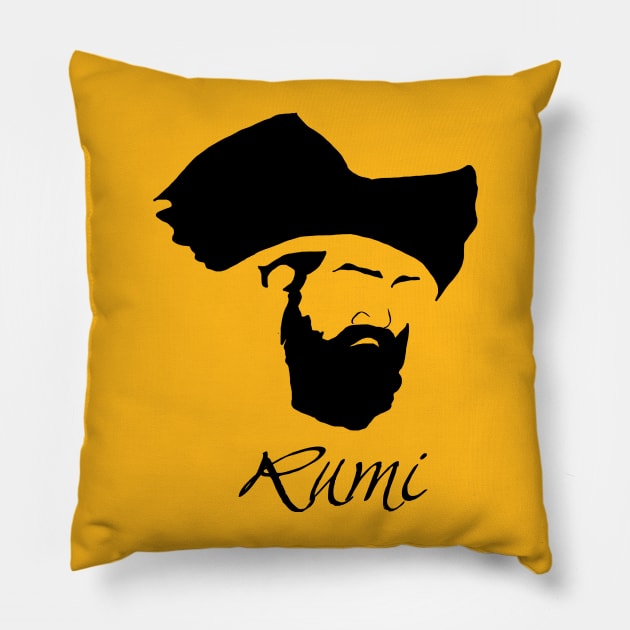 Rumi Pillow by PoetandChef