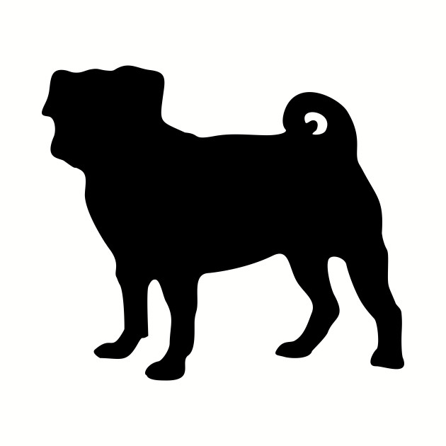 Download Pug Silhouette - Pug - Phone Case | TeePublic