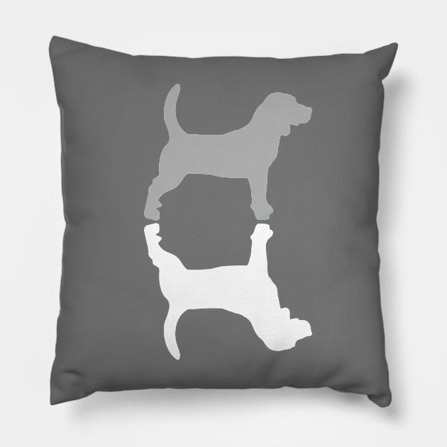 Grey Beagle Pillow by XOOXOO