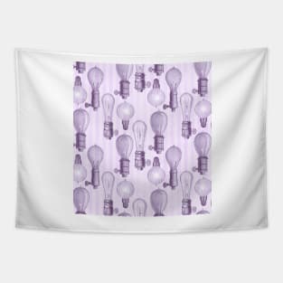 Vintage Light Bulbs in Purple Tapestry