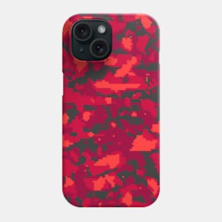 Crimson Black Digital Camouflage Phone Case