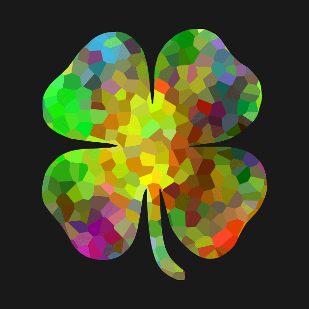 GEOMETRIC Four Leaf Clover by SartorisArt1