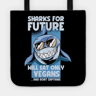 Funny Vegan Shark Lover Climate Activist Parody Tote