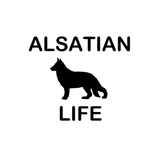 Alsatian life with silhouette (german shepherd T-Shirt