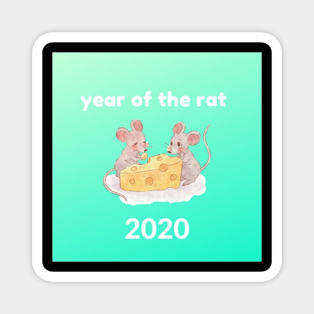 Year of the Rat 2020 - Chinese New Year Magnet by MariaB