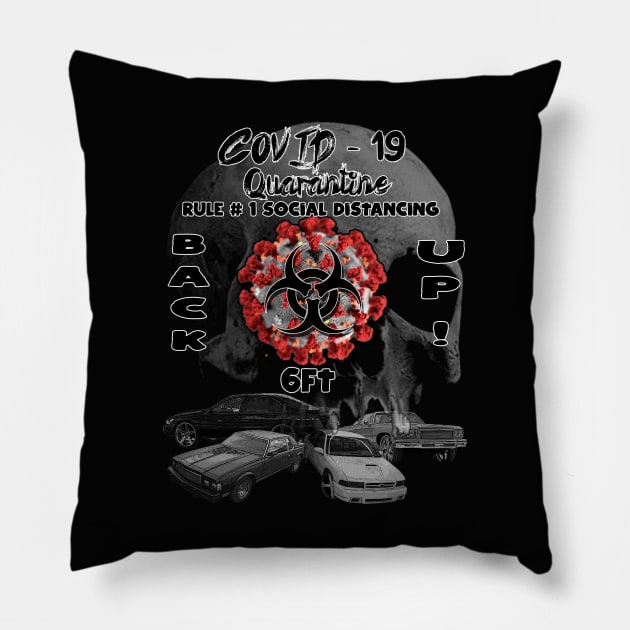 Covid -19 Back up 6 ft Chevy Shirt Pillow by Black Ice Design