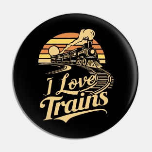 I Love Trains, Train Lover Pin