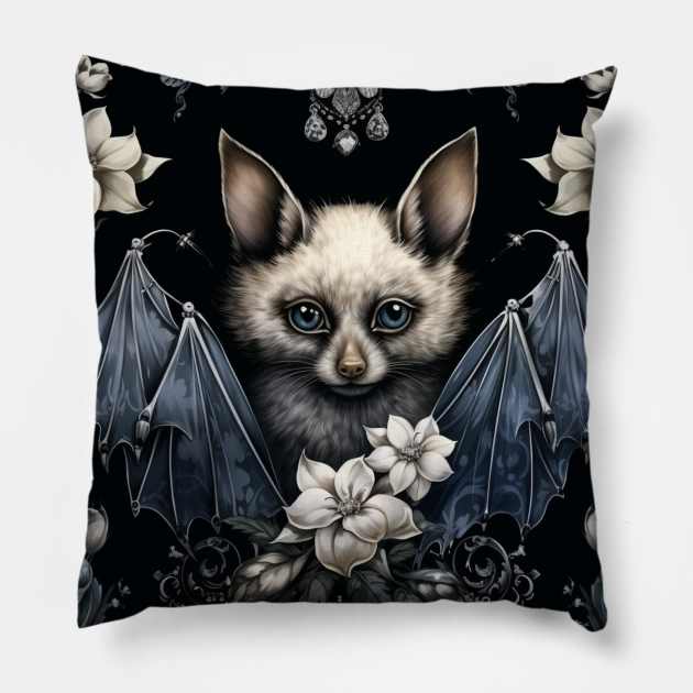 Bat Art Pillow by Enchanted Reverie