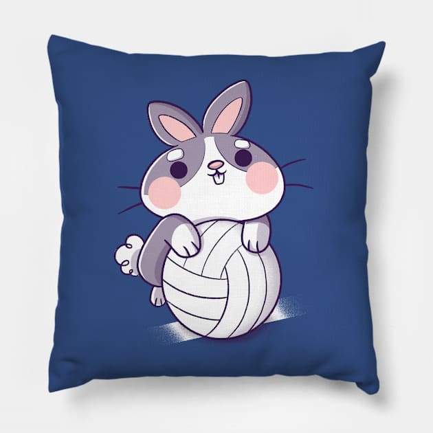 Volley Bunny Pillow by TaylorRoss1