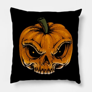 Skull Pumpkin Pillow