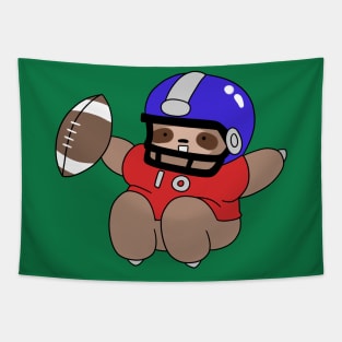 Football Player Sloth Tapestry