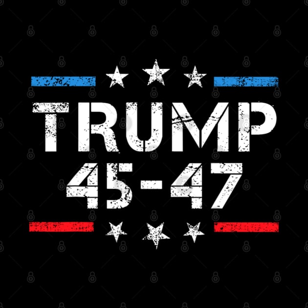 45 47 Trump 2024 American Flag by Emily Ava 1