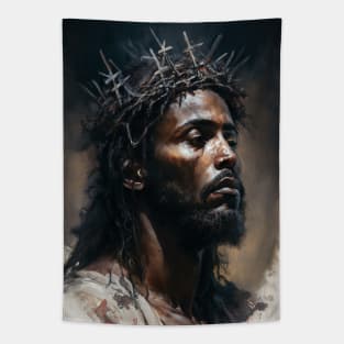 Black Christ African American Jesus Art Tapestry