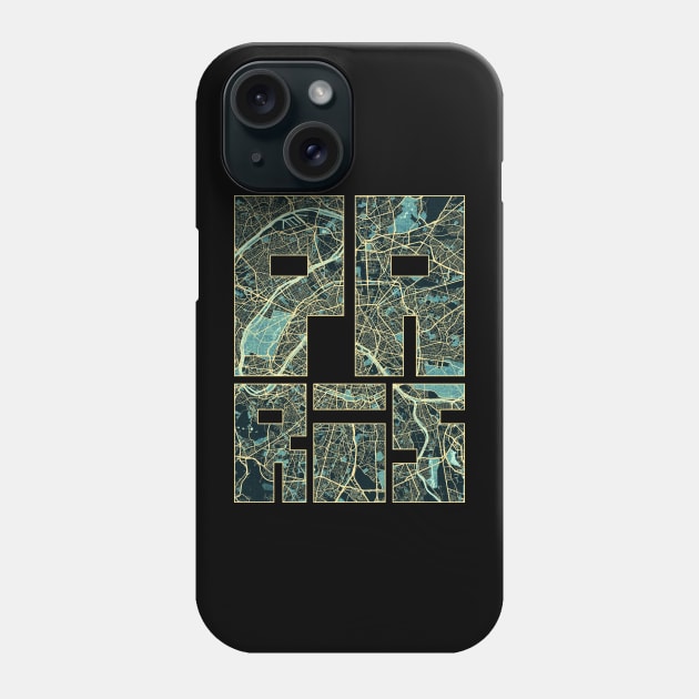 Paris, France City Map Typography - Summer Phone Case by deMAP Studio