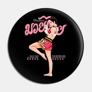 Thai Boxing Girl Pin