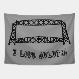 Duluth, Minnesota Aerial Lift Bridge "I Love Duluth" Tapestry