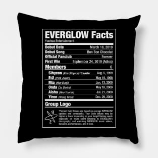 EVERGLOW Kpop Nutritional Facts 2 Pillow