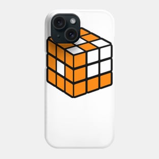 Orange And White Rubik's - 1 Phone Case