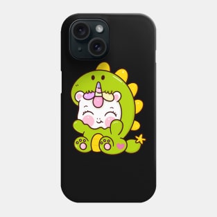 Cute Baby Unicorn In Dinosaur Costume Kids Phone Case