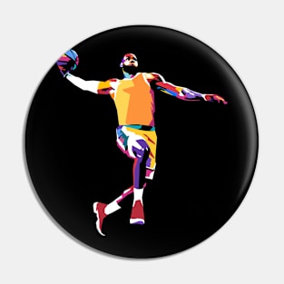 Basketball pop art Pin