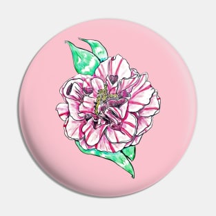 Heart Camellia Pin