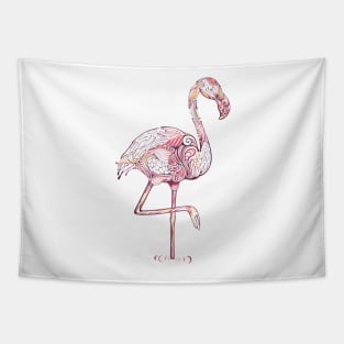 Pink Flamingo  Zentangle Abstract Tapestry