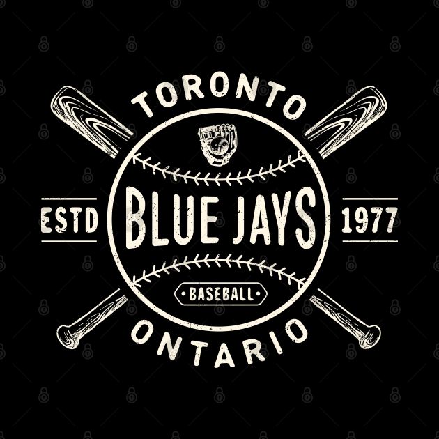 Toronto Blue Jays Bats & Ball by Buck Tee Originals by Buck Tee