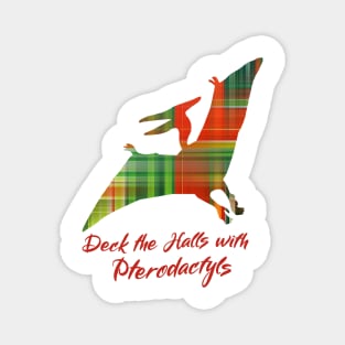 Deck the Halls Christmas Carol Pteradactyl Dinosaur Magnet