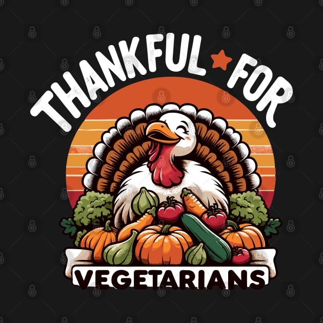 Funny Vegetarian Thanksgiving Thankful For Vegetarians by SubtleSplit