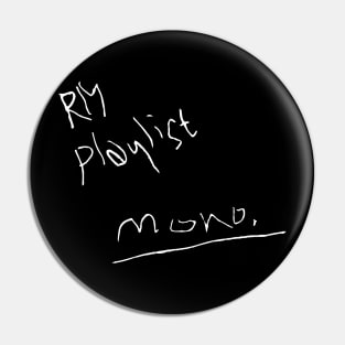 RM PLAYLIST 'MONO' BLACK (BTS) Pin