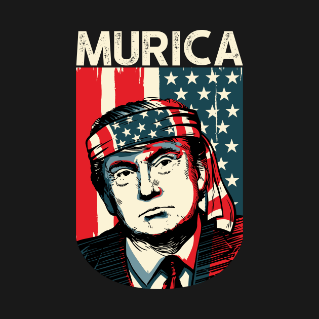 4th of July Trump Murica Merica USA Independence Day by ghsp