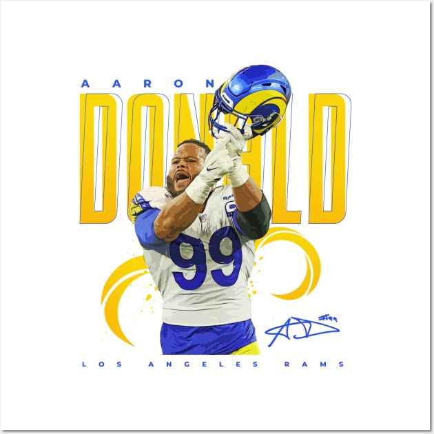 Aaron Donald for Los Angeles Rams: Throwback Jersey - NFL Removable Wall Decal Giant Athlete + 2 Wall Decals 34W x 51H