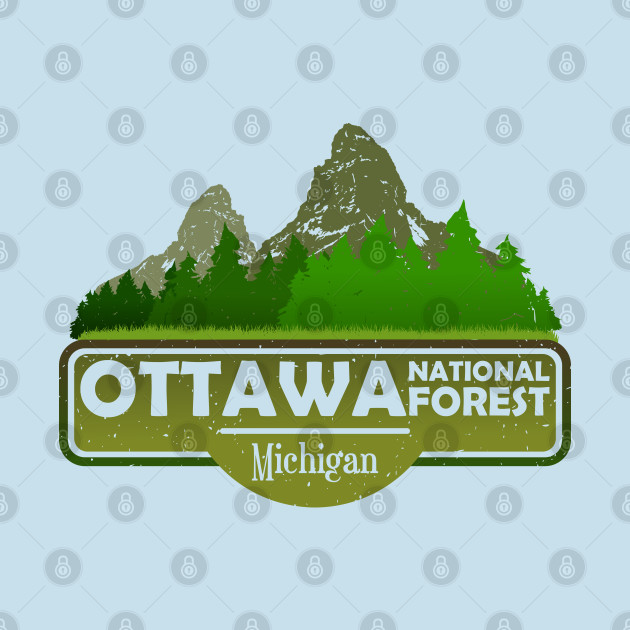 Discover Ottawa National Forest MI State, Michigan USA, Nature Landscape - Ottawa National Forest - T-Shirt