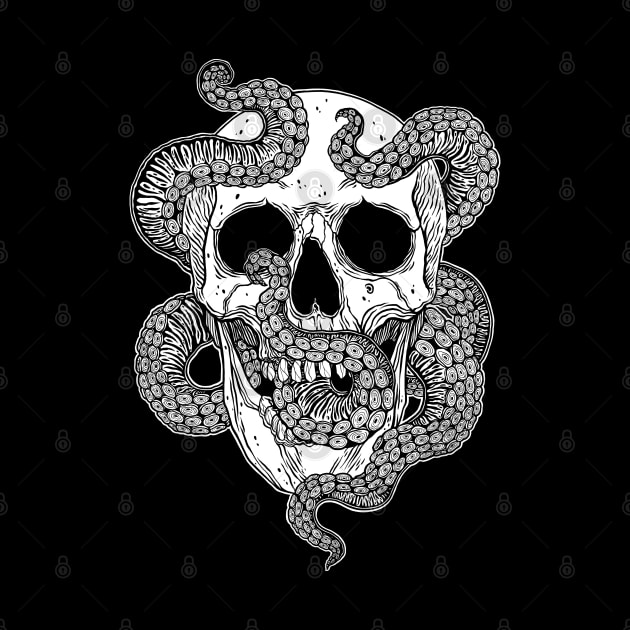 Octopus Tentacles Skull by OccultOmaStore