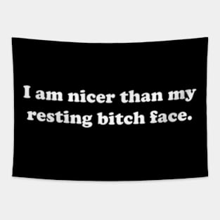 I Am Nicer Than My Resting Bitch Face. Tapestry