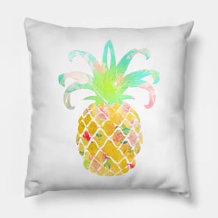 Aloha pineapples, iridescent yellow Pillow