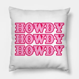 three howdy Pillow