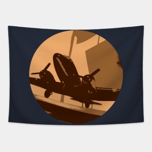 DC 3 Dakota plane art poster Tapestry