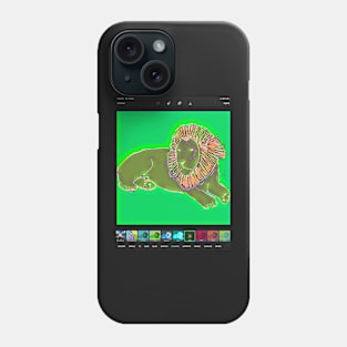 Lion green Phone Case