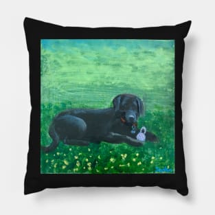 Black Lab Pillow