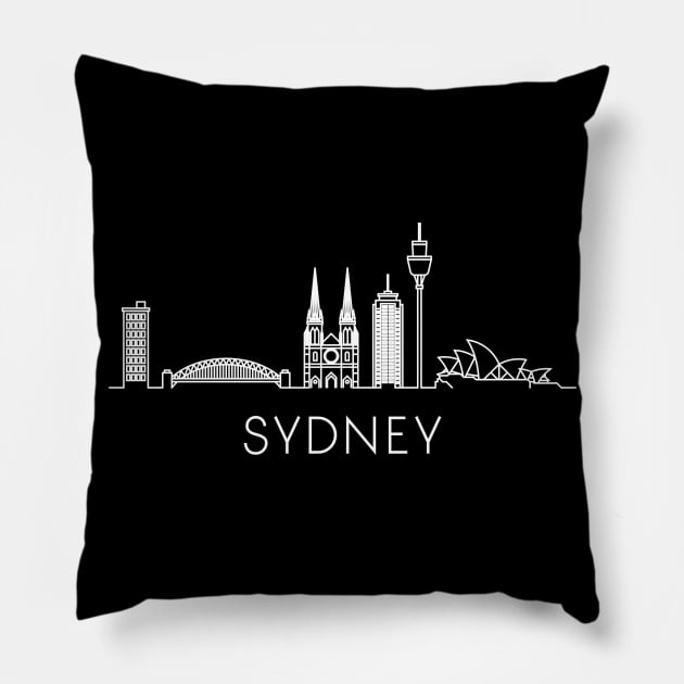 Sydney Skyline Pillow by Printadorable