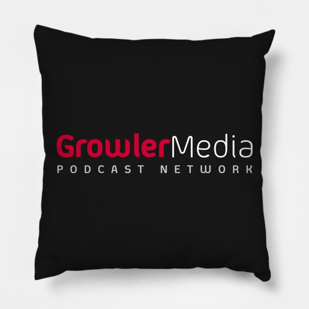 Growler Media Logo Text Pillow by GrowlerMedia