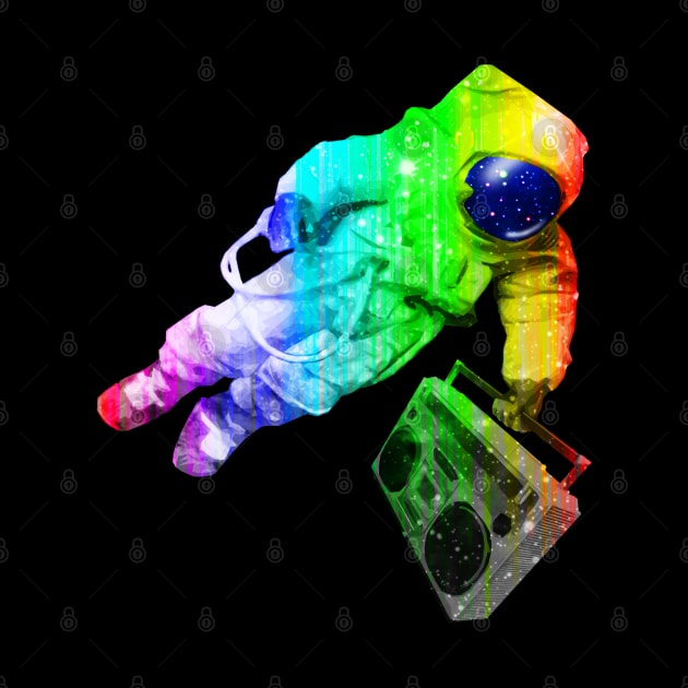 Boombox Space Man by robotface