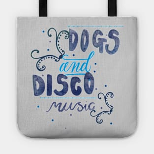 Dogs and Disco Music Pets, Old School T-shirt Tote